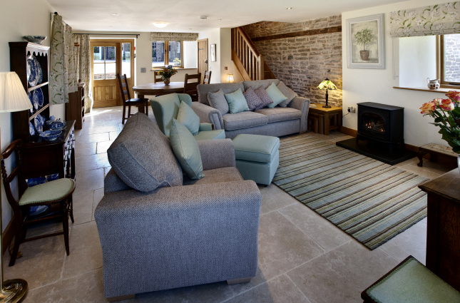 Lounge, The Granary, Monkhall Holiday Cottages, Herefordshire Lounge